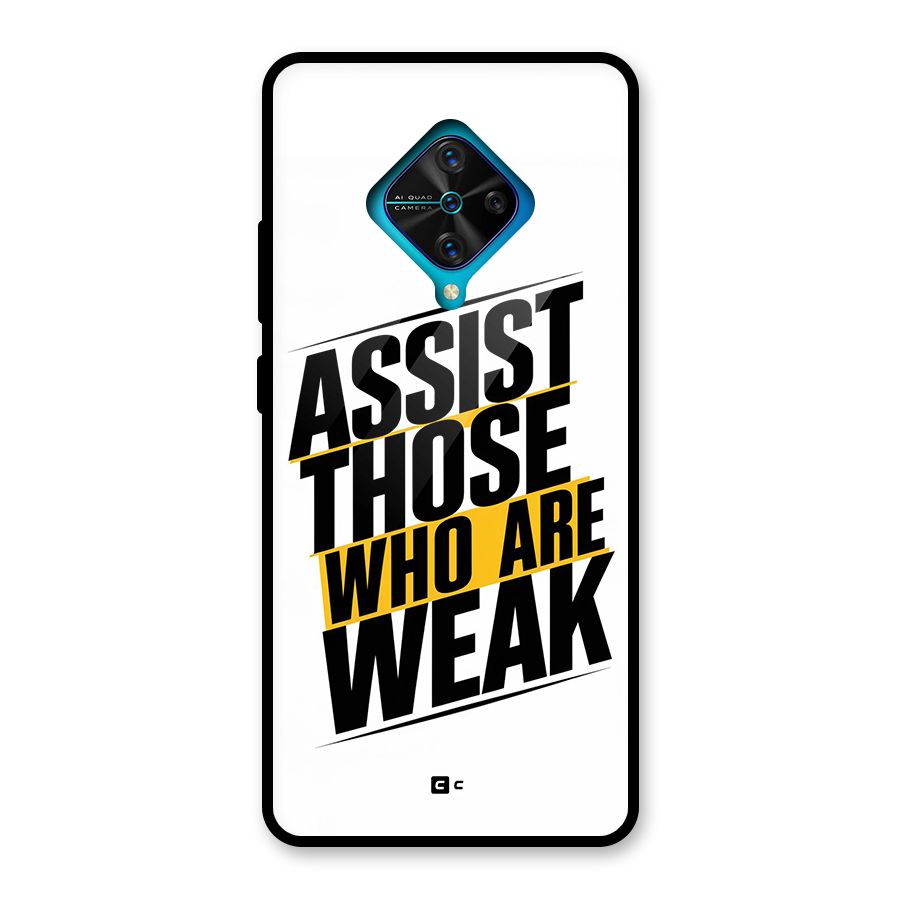 Assist Weak Glass Back Case for Vivo S1 Pro