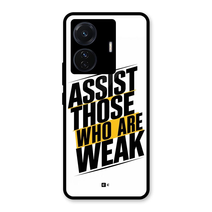 Assist Weak Glass Back Case for Vivo T1 Pro