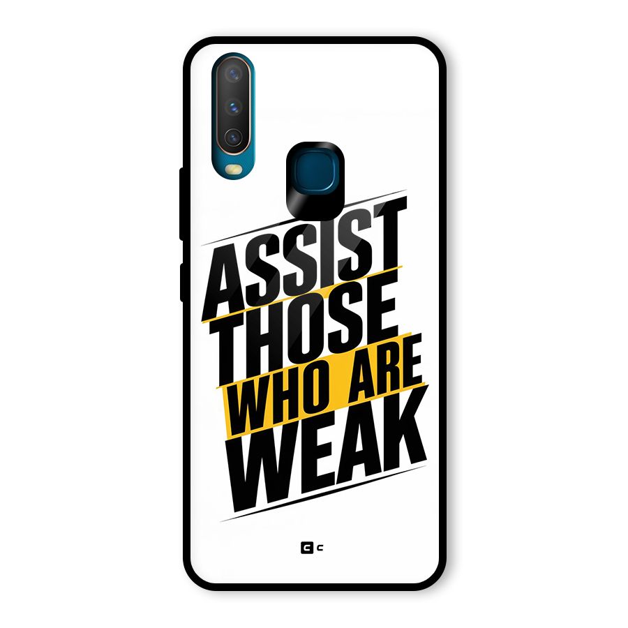Assist Weak Glass Back Case for Vivo U10