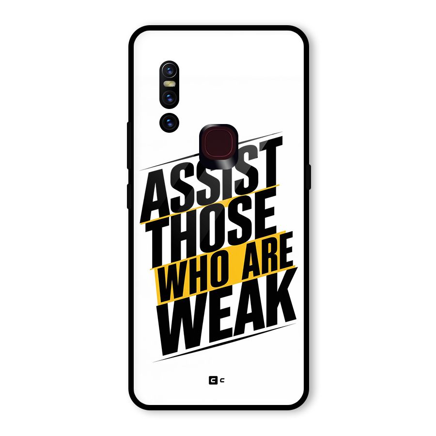 Assist Weak Glass Back Case for Vivo V15