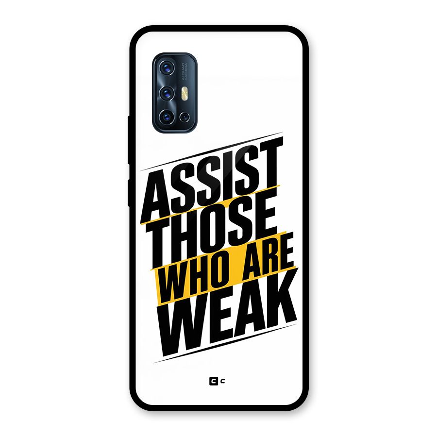 Assist Weak Glass Back Case for Vivo V17