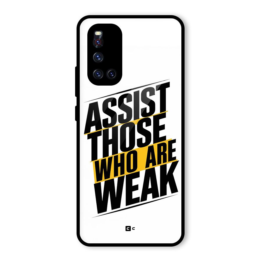 Assist Weak Glass Back Case for Vivo V19