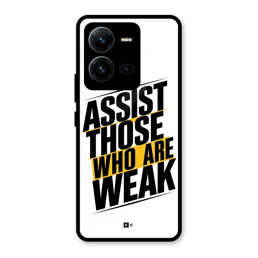 Assist Weak Glass Back Case for Vivo V25