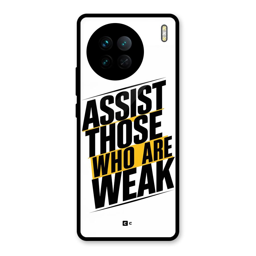 Assist Weak Glass Back Case for Vivo X90