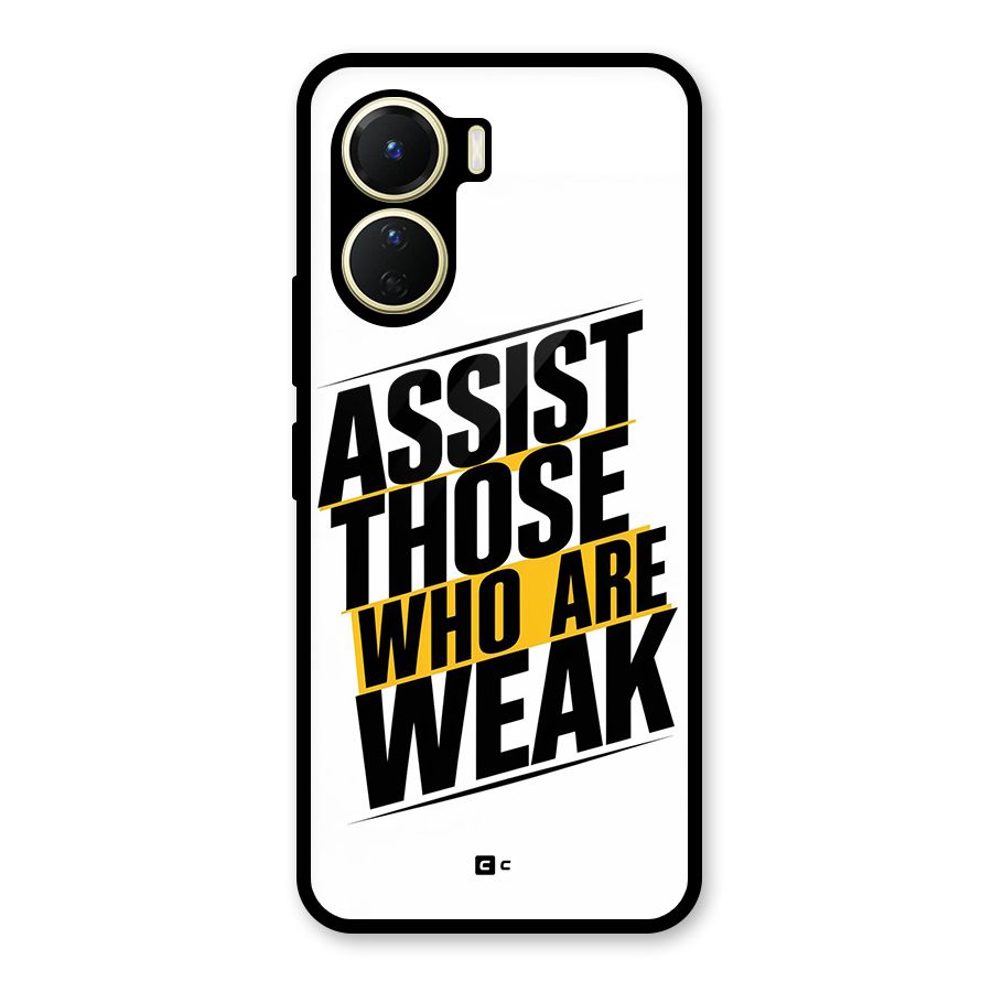 Assist Weak Glass Back Case for Vivo Y16