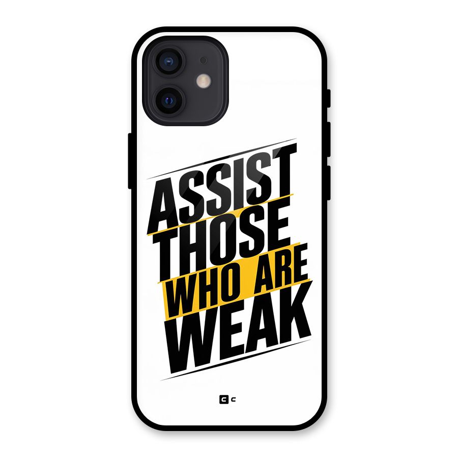Assist Weak Glass Back Case for iPhone 12