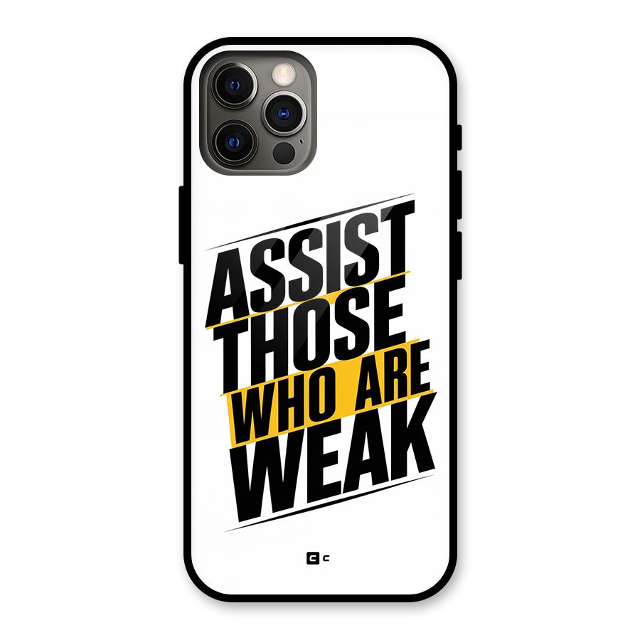 Assist Weak Glass Back Case for iPhone 12 Pro
