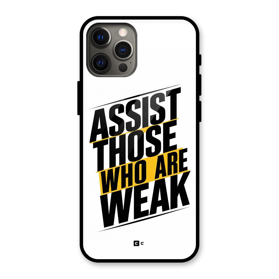 Assist Weak Glass Back Case for iPhone 12 Pro Max