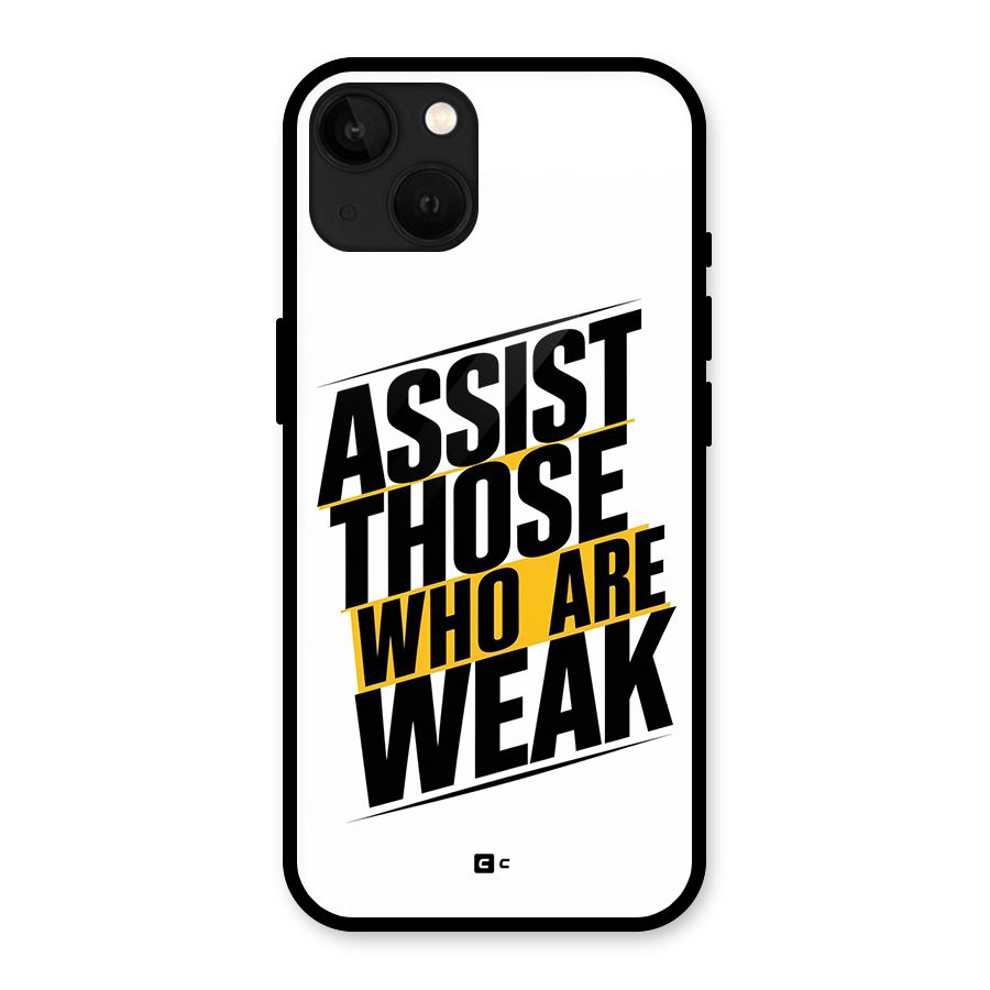 Assist Weak Glass Back Case for iPhone 13