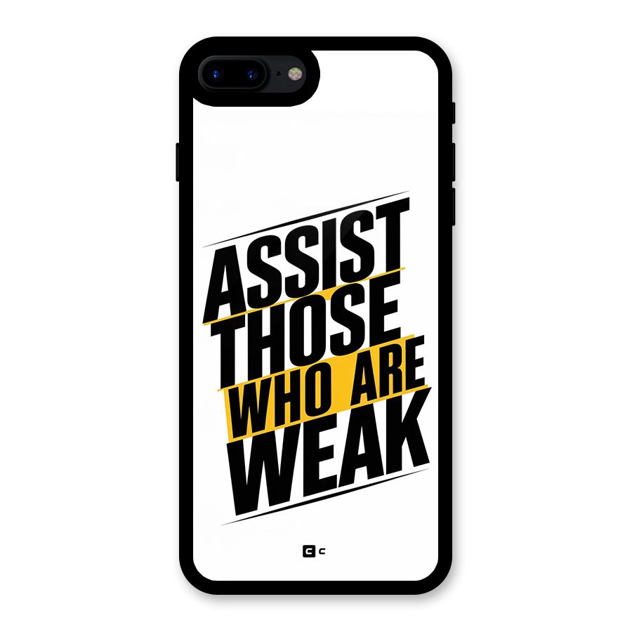 Assist Weak Glass Back Case for iPhone 8 Plus