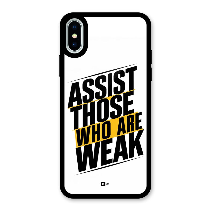 Assist Weak Glass Back Case for iPhone XS