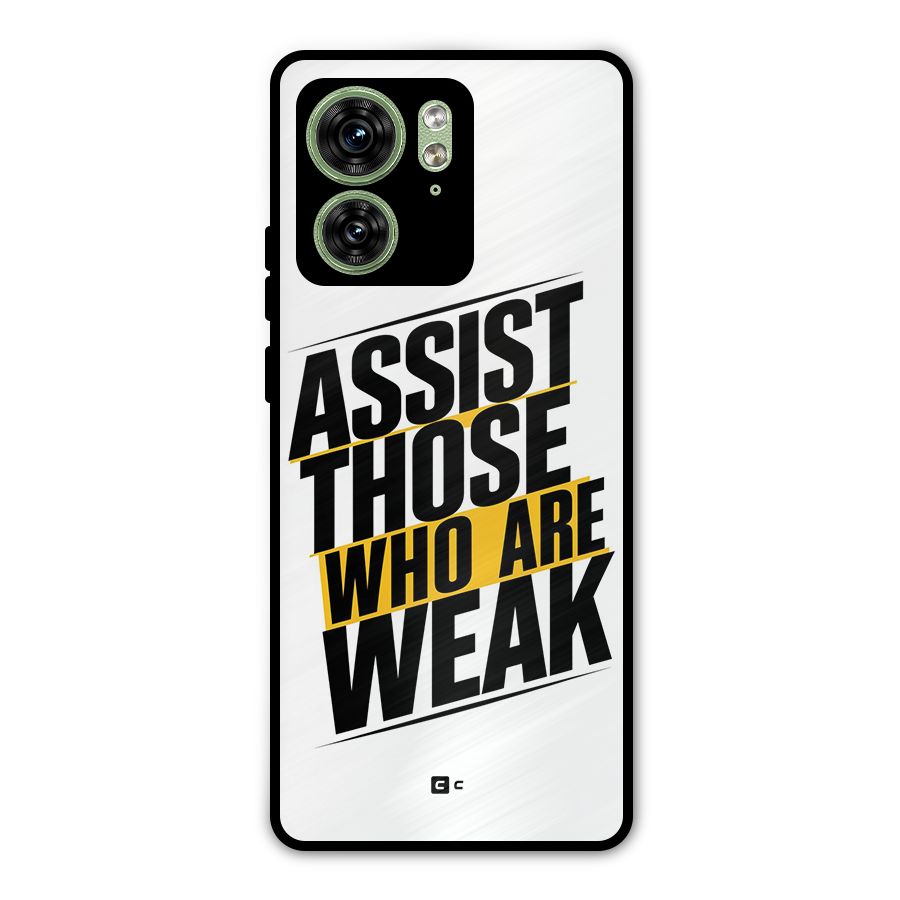Assist Weak Metal Back Case for Motorola Edge 40 5G