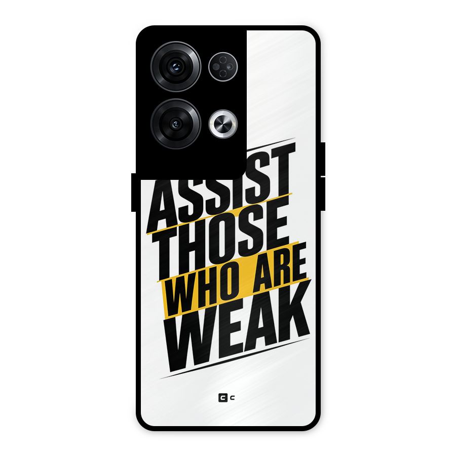 Assist Weak Metal Back Case for Oppo Reno8 Pro 5G