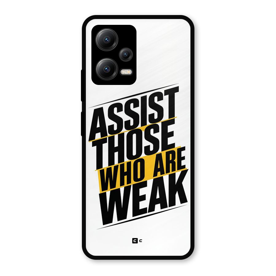 Assist Weak Metal Back Case for Redmi Note 12 5G
