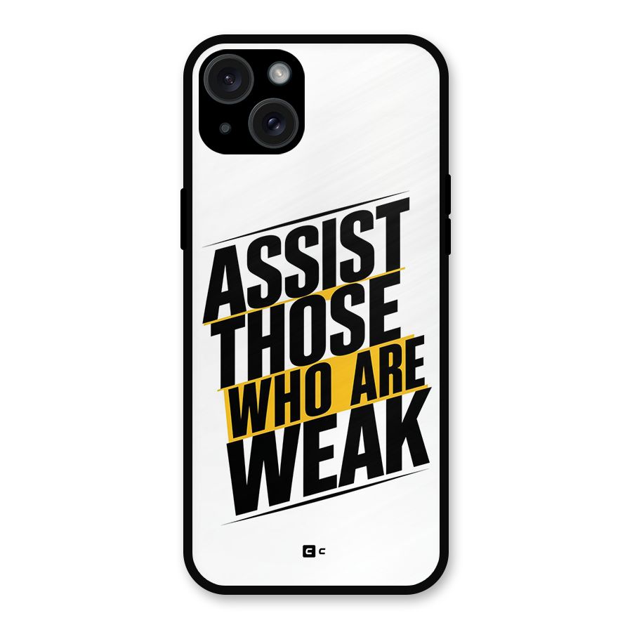 Assist Weak Metal Back Case for iPhone 15 Plus