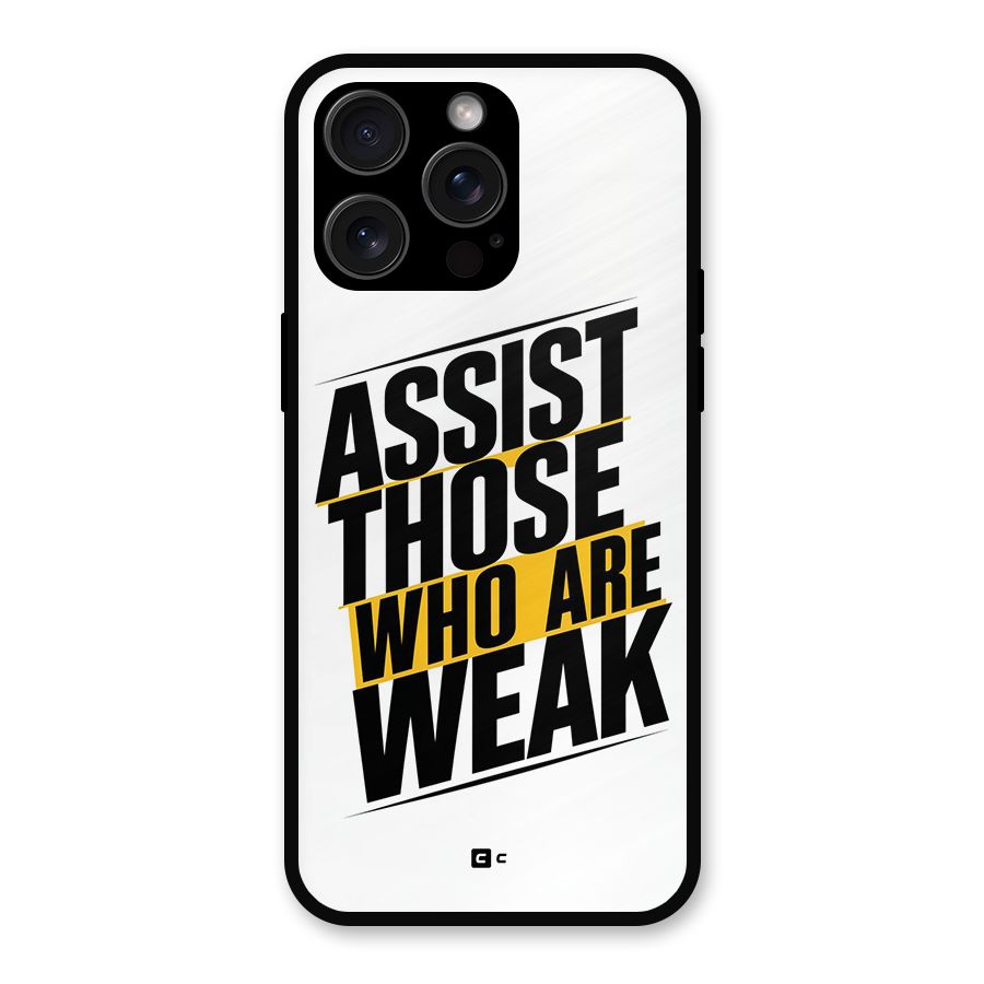 Assist Weak Metal Back Case for iPhone 15 Pro Max