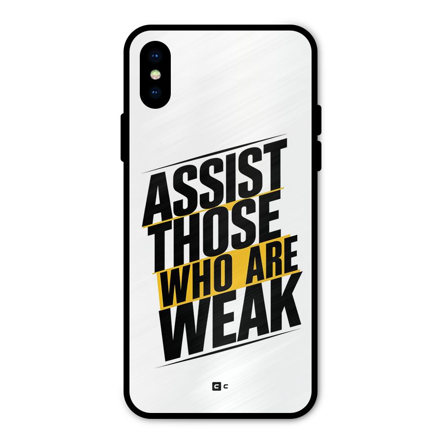 Assist Weak Metal Back Case for iPhone X