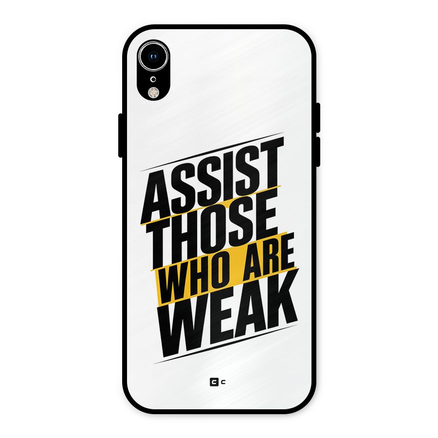 Assist Weak Metal Back Case for iPhone XR