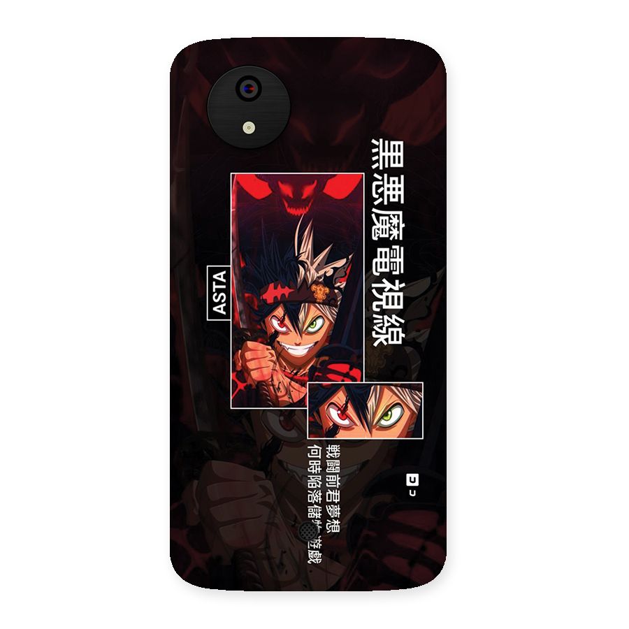 Asta Black Clover Back Case for Canvas A1  AQ4501