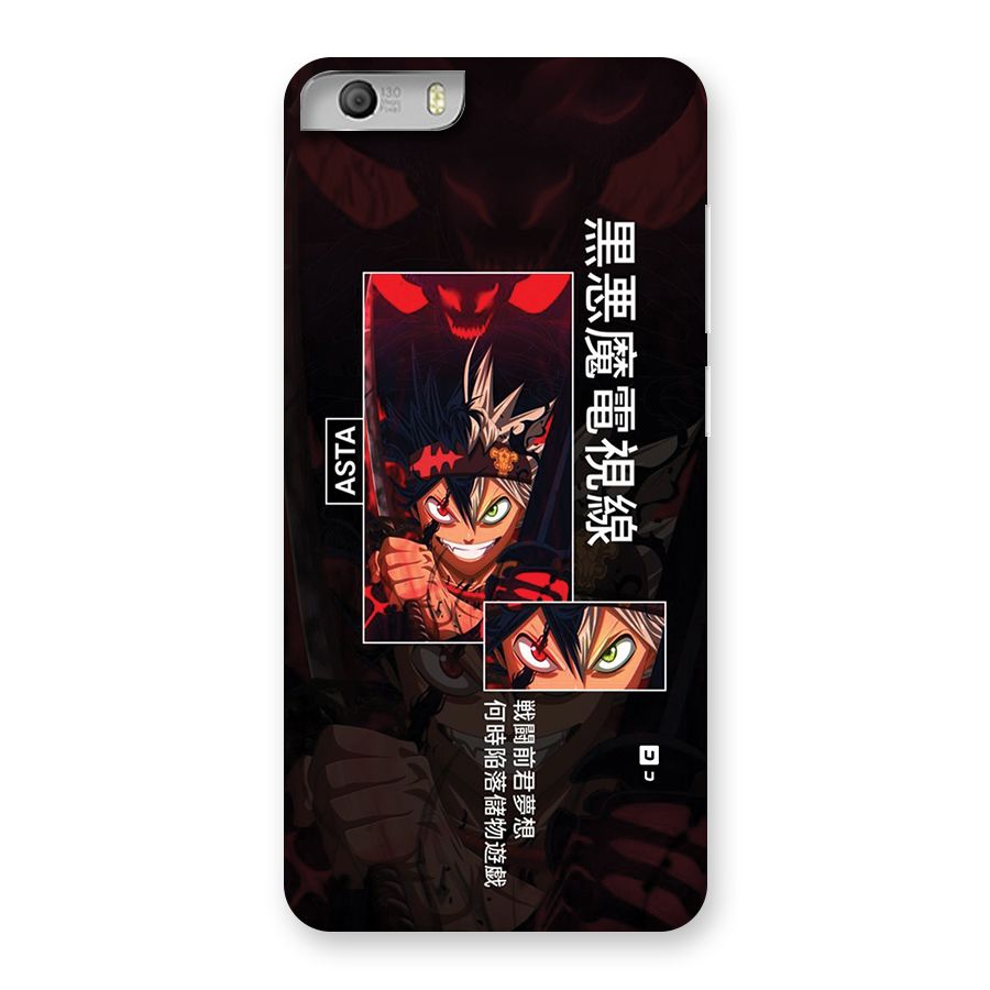 Asta Black Clover Back Case for Canvas Knight 2