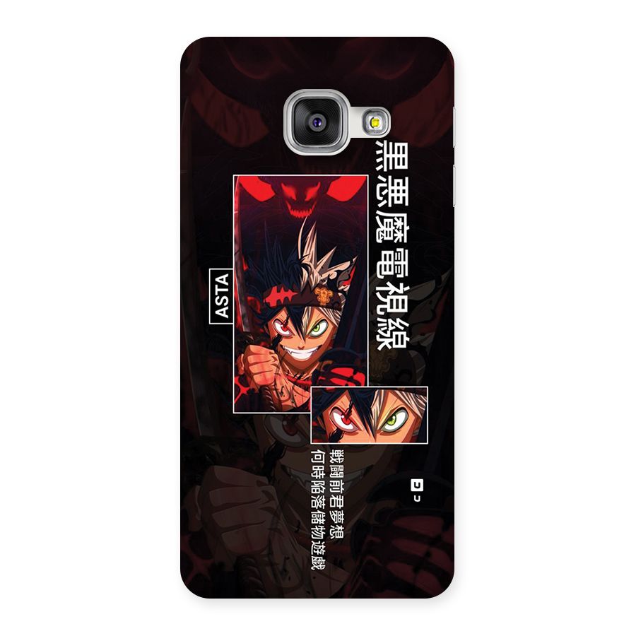 Asta Black Clover Back Case for Galaxy A3 (2016)
