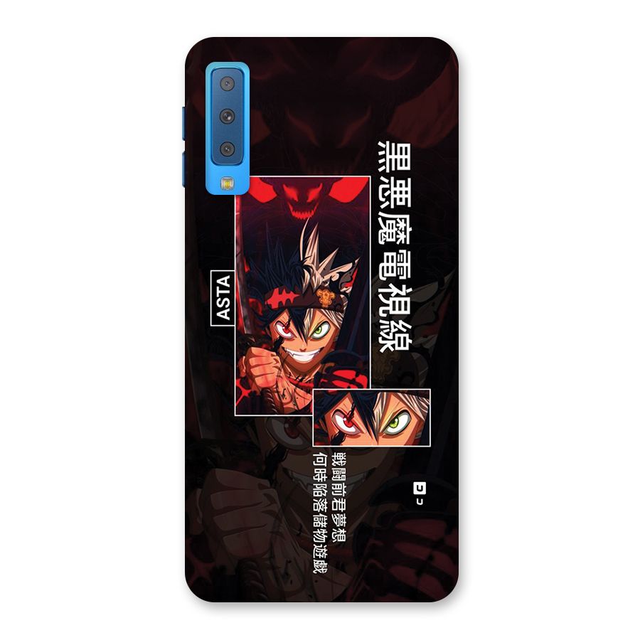 Asta Black Clover Back Case for Galaxy A7 (2018)