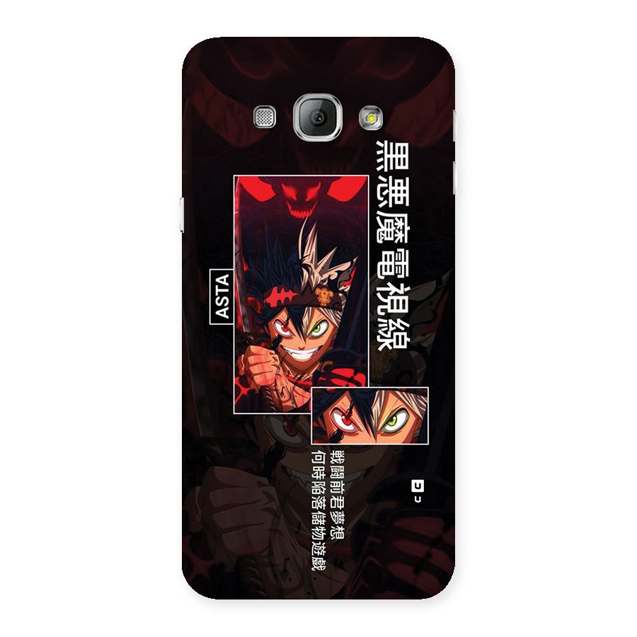 Asta Black Clover Back Case for Galaxy A8