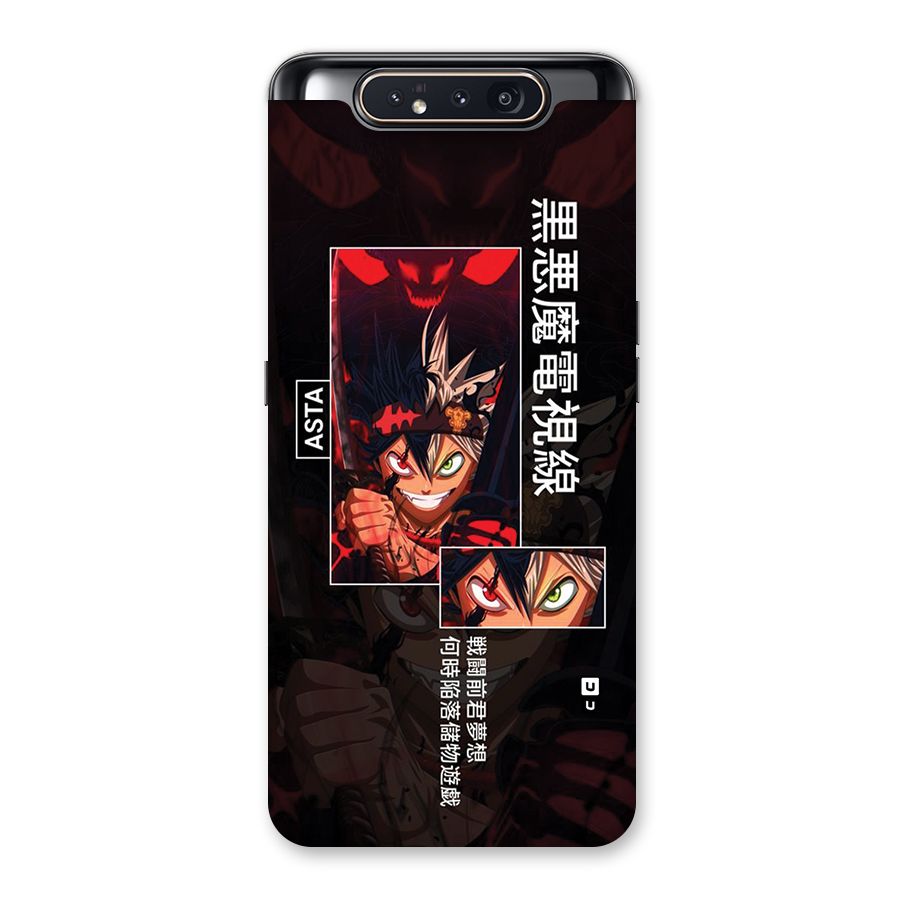 Asta Black Clover Back Case for Galaxy A80