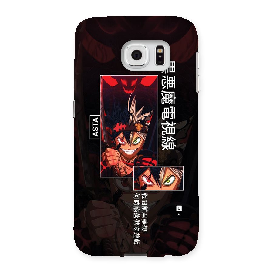 Asta Black Clover Back Case for Galaxy S6