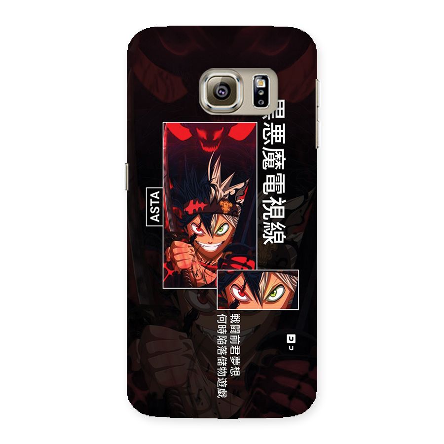 Asta Black Clover Back Case for Galaxy S6 edge