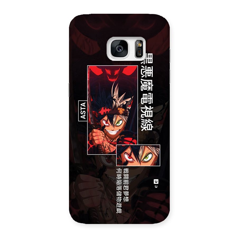 Asta Black Clover Back Case for Galaxy S7 Edge