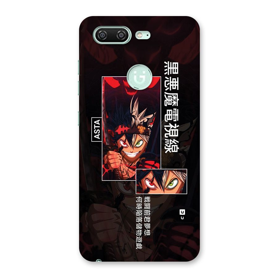Asta Black Clover Back Case for Gionee S10