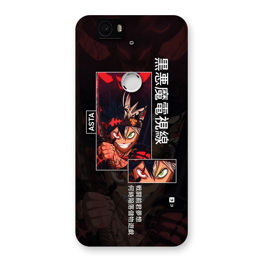 Asta Black Clover Back Case for Google Nexus 6P
