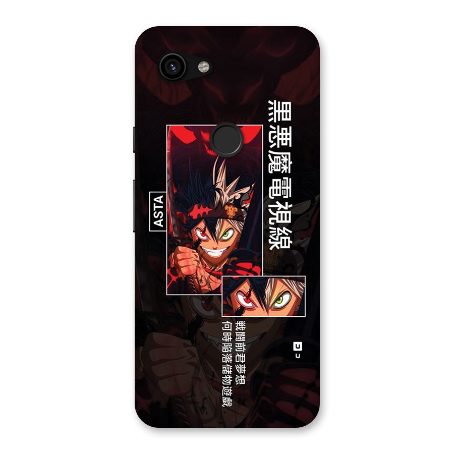 Asta Black Clover Back Case for Google Pixel 3a
