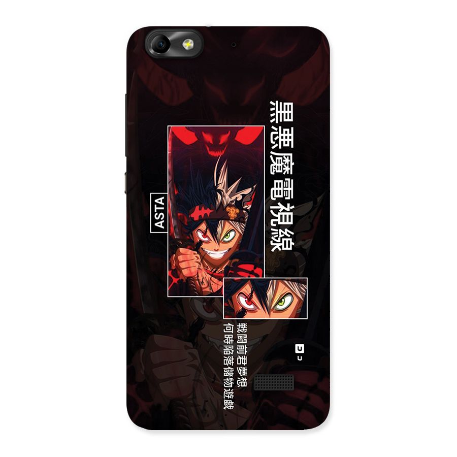 Asta Black Clover Back Case for Honor 4C