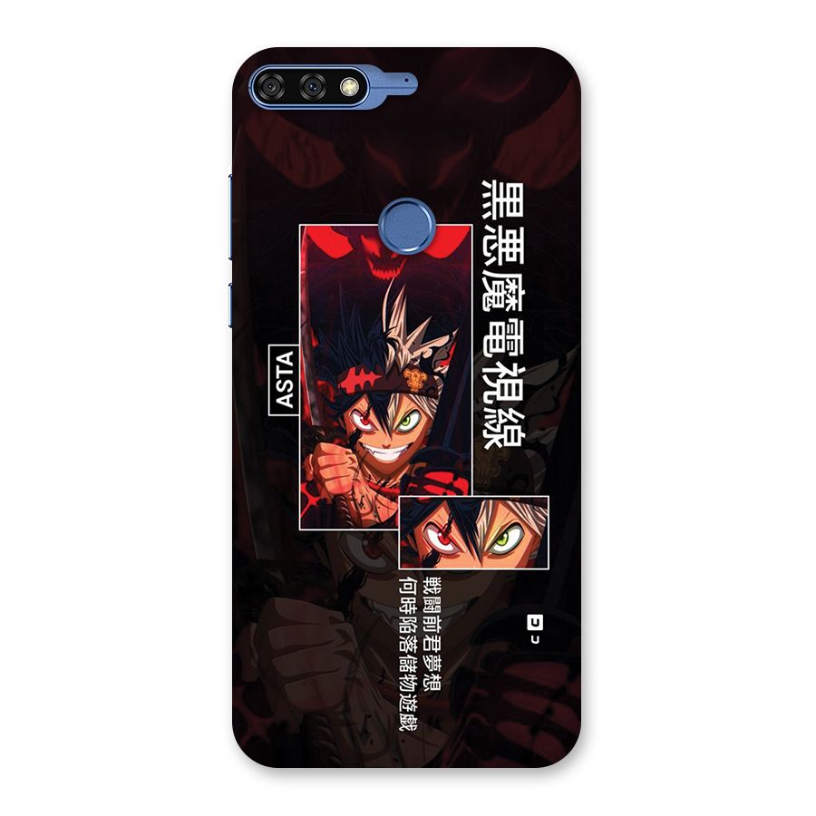 Asta Black Clover Back Case for Honor 7C