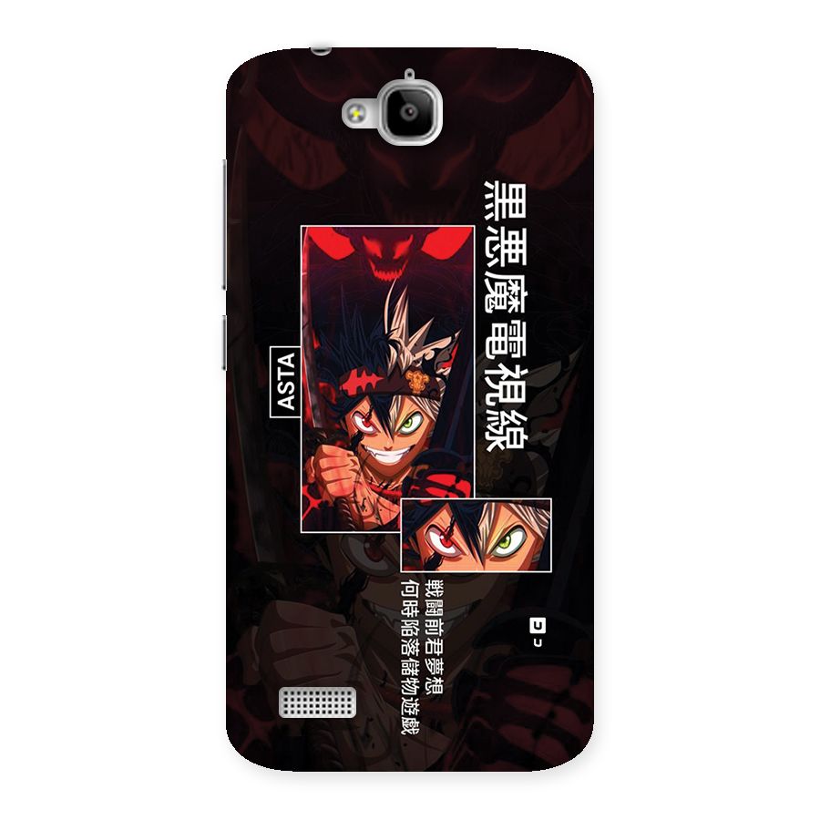 Asta Black Clover Back Case for Honor Holly