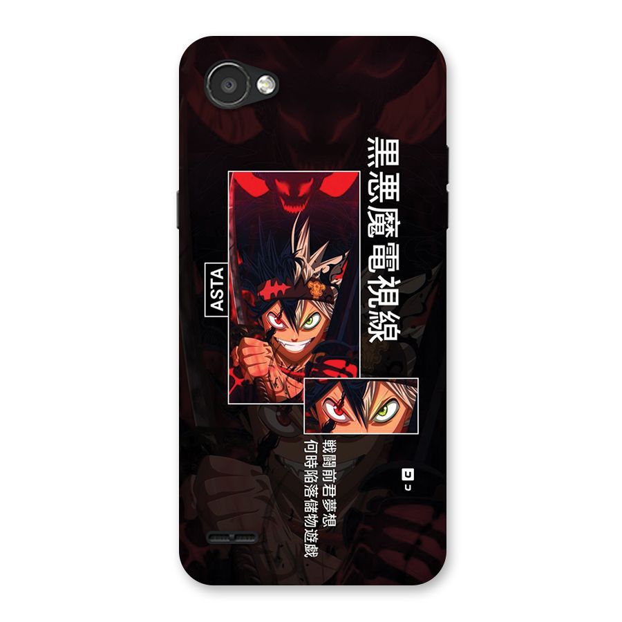 Asta Black Clover Back Case for LG Q6