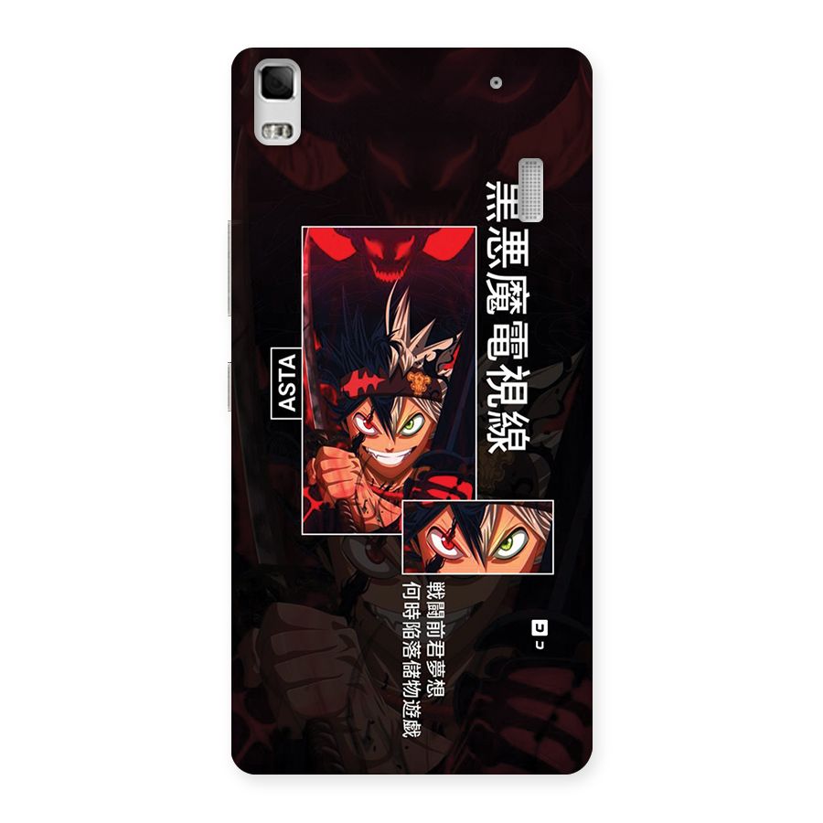 Asta Black Clover Back Case for Lenovo A7000