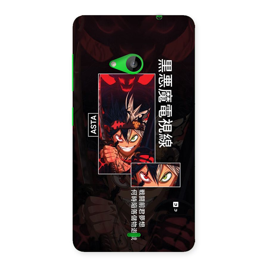 Asta Black Clover Back Case for Lumia 535