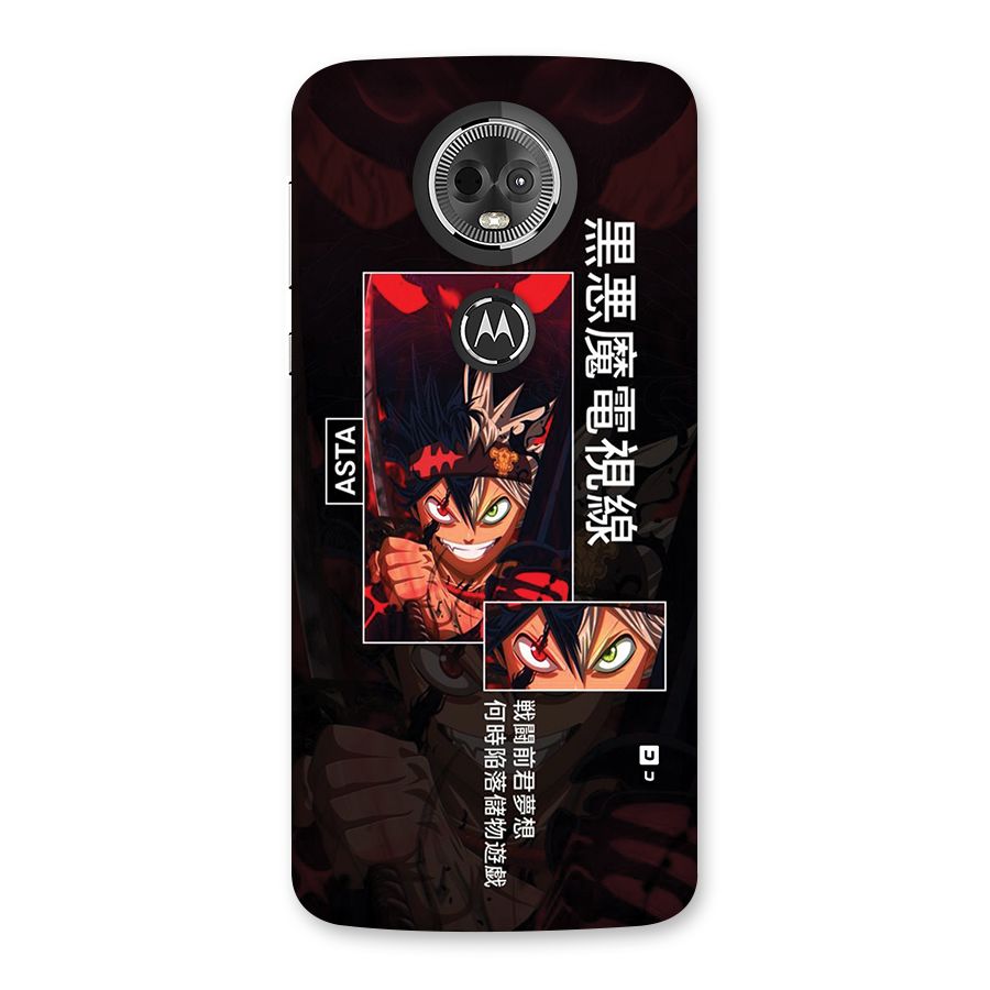 Asta Black Clover Back Case for Moto E5 Plus