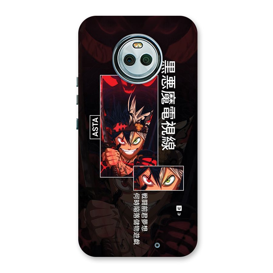 Asta Black Clover Back Case for Moto X4