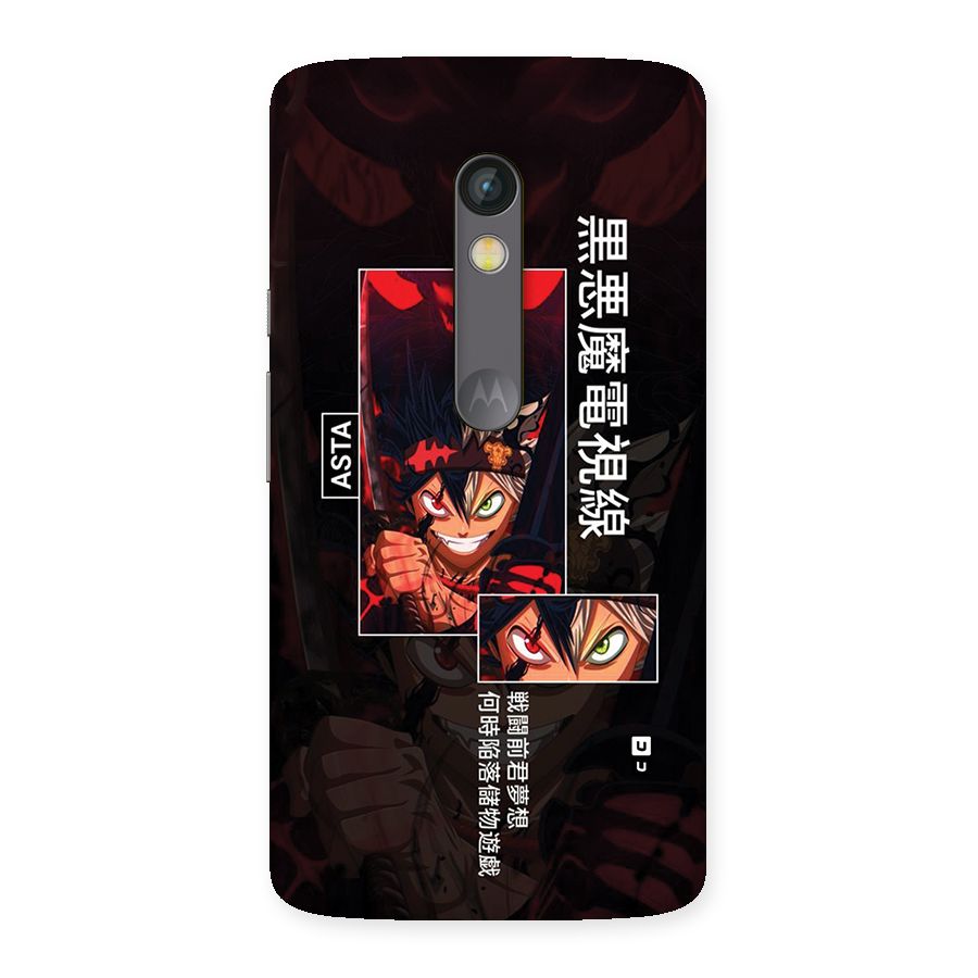 Asta Black Clover Back Case for Moto X Play