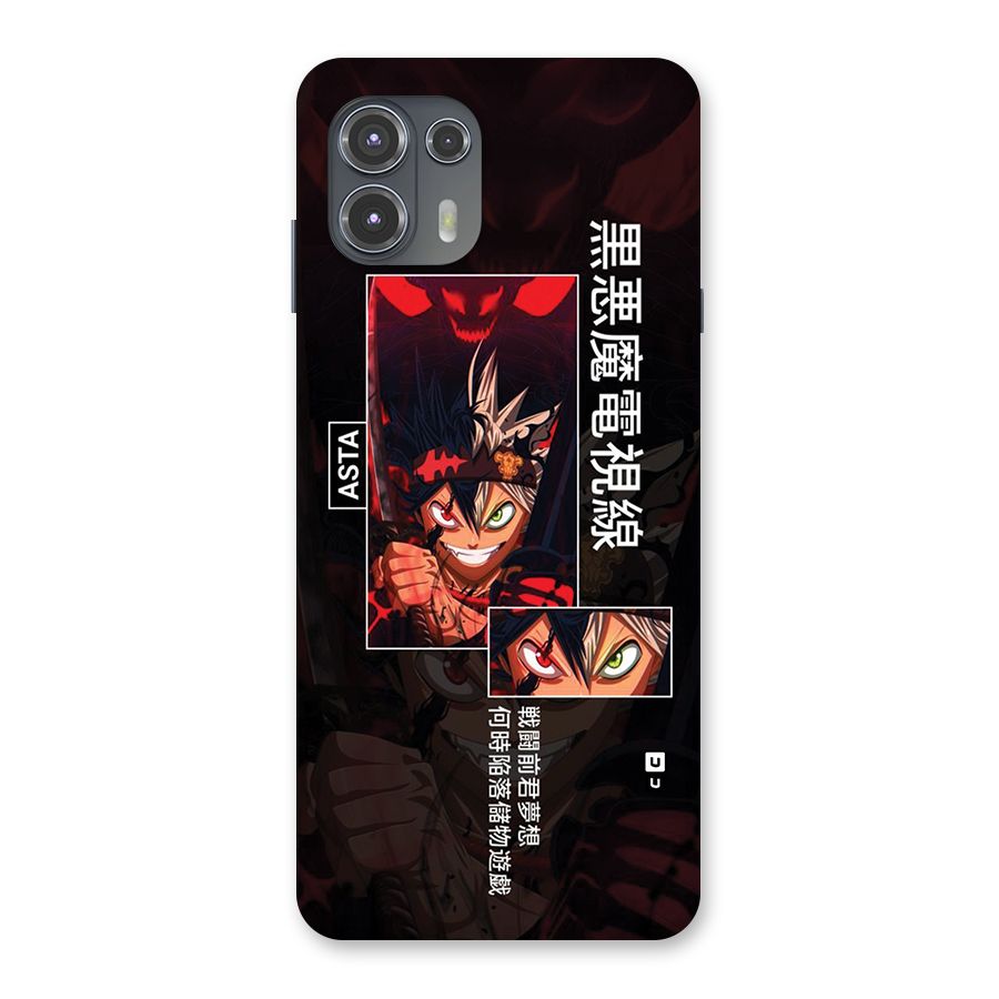 Asta Black Clover Back Case for Motorola Edge 20 Fusion