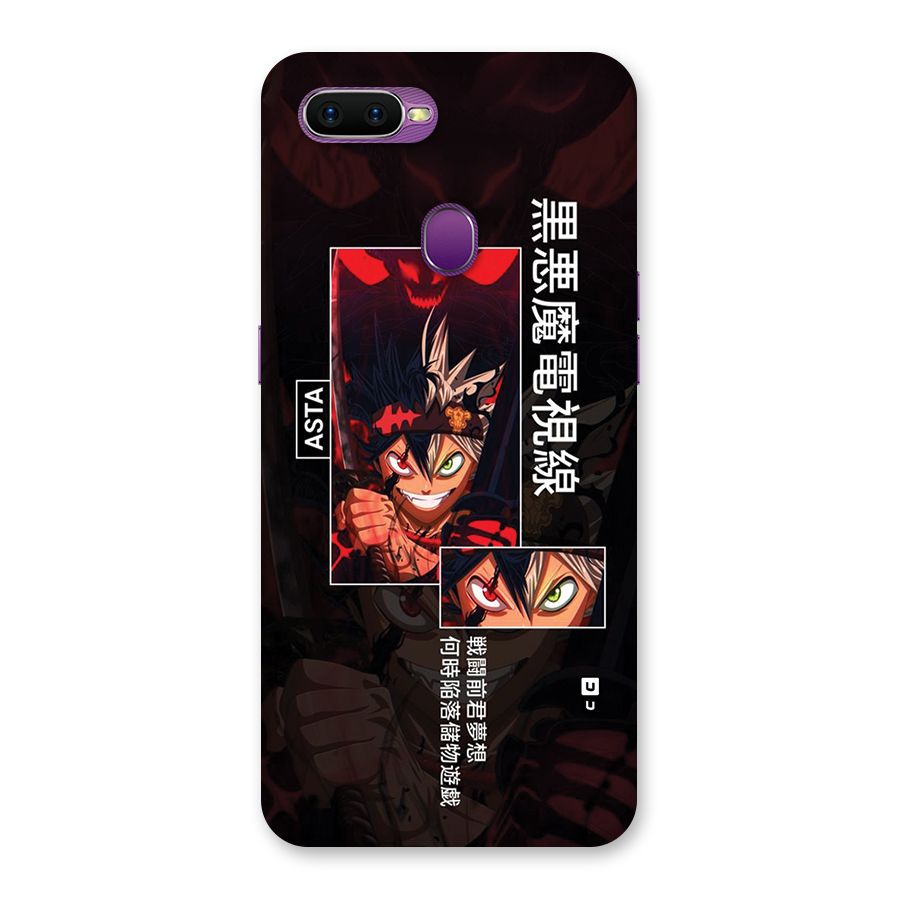 Asta Black Clover Back Case for Oppo F9