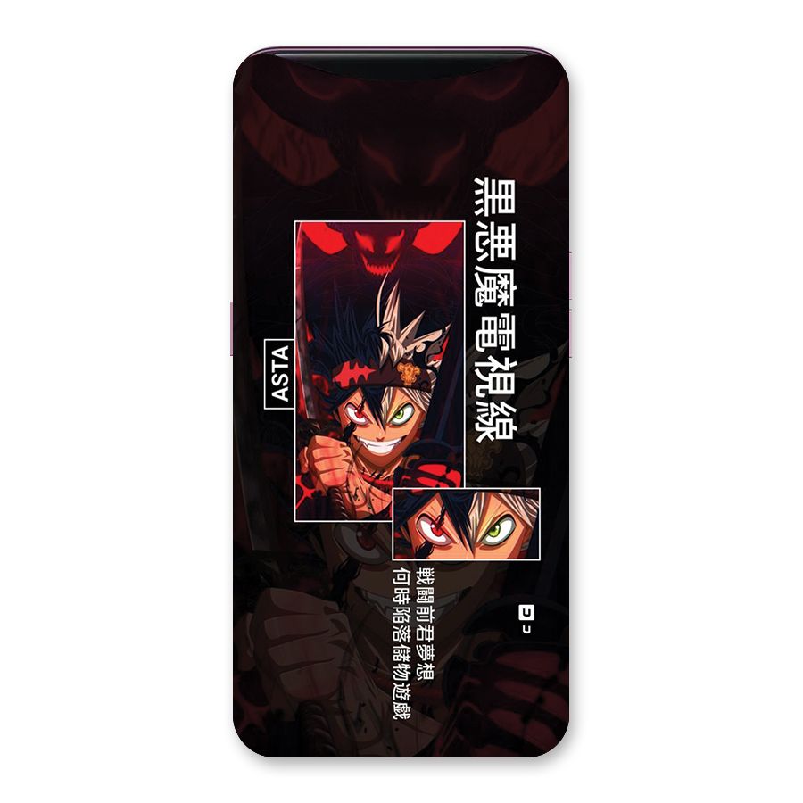 Asta Black Clover Back Case for Oppo Find X