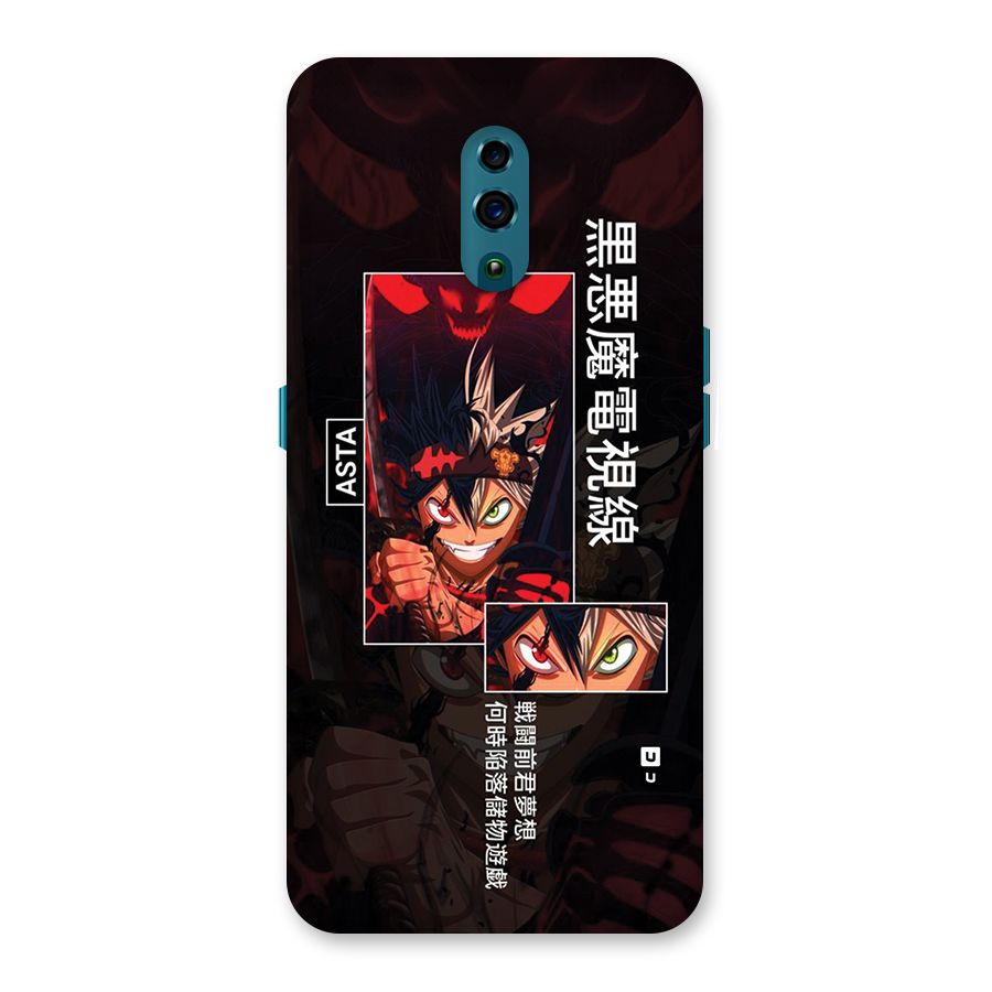 Asta Black Clover Back Case for Oppo Reno