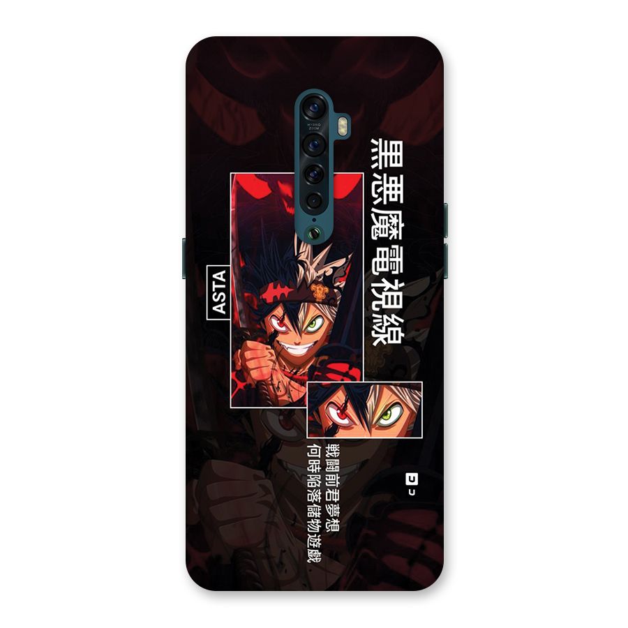 Asta Black Clover Back Case for Oppo Reno2