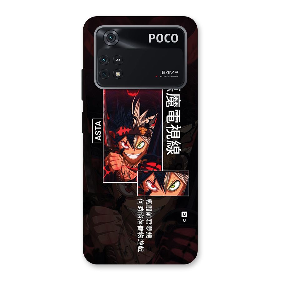 Asta Black Clover Back Case for Poco M4 Pro 4G