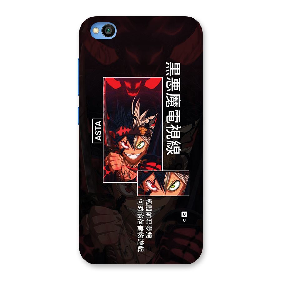 Asta Black Clover Back Case for Redmi Go